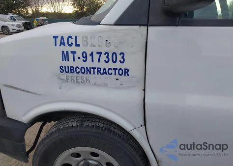 2013 Chevrolet Express 1500 Work Van из США, поврежденный, VIN 1GCSGAFX1D1174092